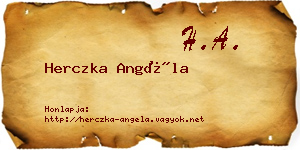 Herczka Angéla névjegykártya